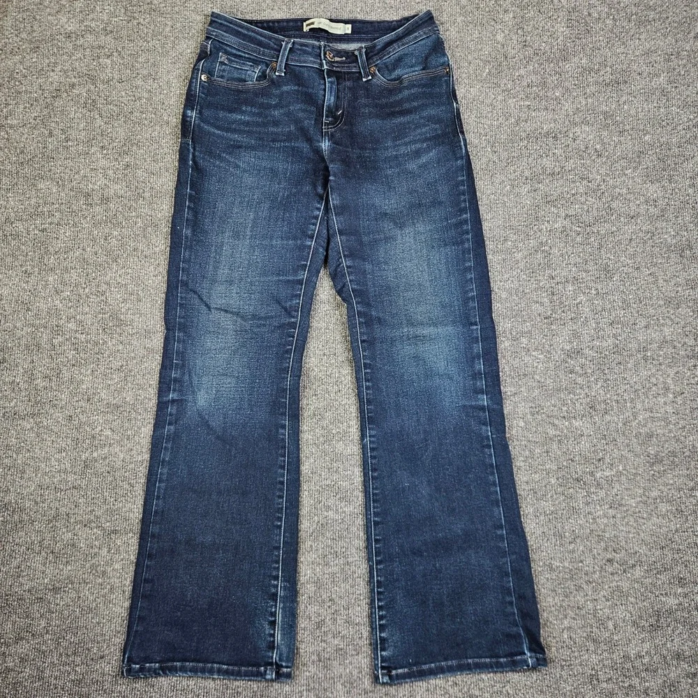 Levis 529 Curvy Bootcut Jeans Womens 8 Dark Wash Denim Blue Mid‎ Rise Stretch